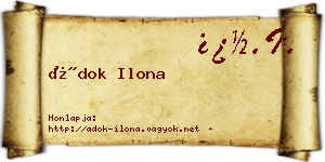 Ádok Ilona névjegykártya