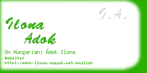 ilona adok business card